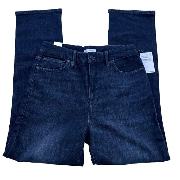 Good American Denim - Good American Black Denim Good Legs Straight Cashmere Jeans
